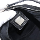 FENDI Hand Pouch Black Silver Auth 177926-18