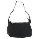 FENDI Hand Pouch Black Silver Auth 177926-1