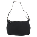 FENDI Hand Pouch Black Silver Auth 177926-13