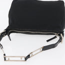 FENDI Hand Pouch Black Silver Auth 177926-6