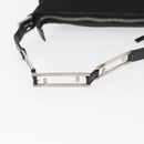 FENDI Hand Pouch Black Silver Auth 177926-7