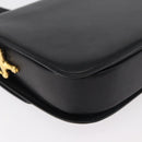 CELINE Shoulder Bag Leather Black Gold Auth 177927-16