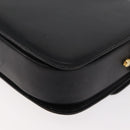 CELINE Shoulder Bag Leather Black Gold Auth 177927-17