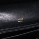CELINE Shoulder Bag Leather Black Gold Auth 177927-19
