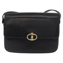 CELINE Shoulder Bag Leather Black Gold Auth 177927-13