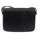 CELINE Shoulder Bag Leather Black Gold Auth 177927-2