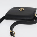 CELINE Shoulder Bag Leather Black Gold Auth 177927-7