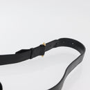 CELINE Shoulder Bag Leather Black Gold Auth 177927-14
