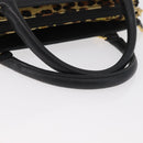 VERSACE Hand Bag PVC Leather Yellow Gold Auth 177929-7