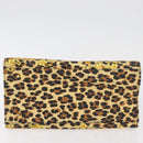 VERSACE Hand Bag PVC Leather Yellow Gold Auth 177929-5