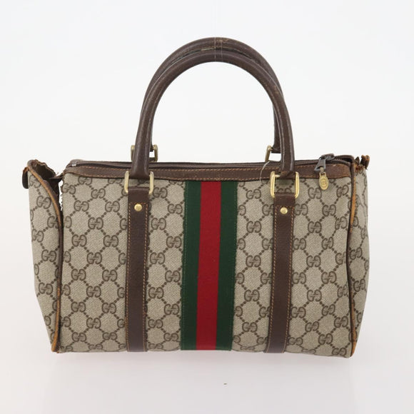GUCCI GG Supreme Micro GG Supreme Web Sherry Line Bag PVC 4 Set Auth 177931