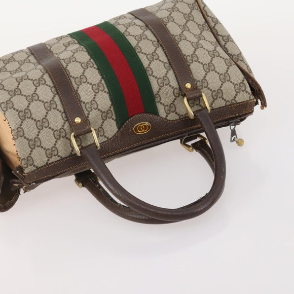 GUCCI GG Supreme Micro GG Supreme Web Sherry Line Bag PVC 4 Set Auth 177931
