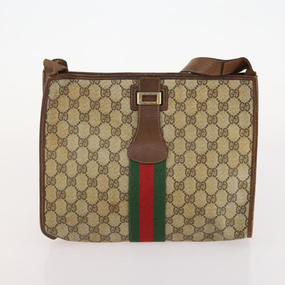 GUCCI GG Supreme Micro GG Supreme Web Sherry Line Bag PVC 4 Set Auth 177931