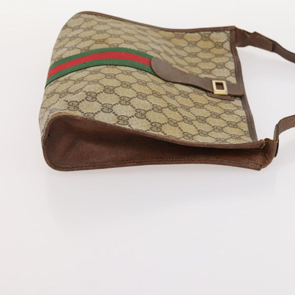 GUCCI GG Supreme Micro GG Supreme Web Sherry Line Bag PVC 4 Set Auth 177931