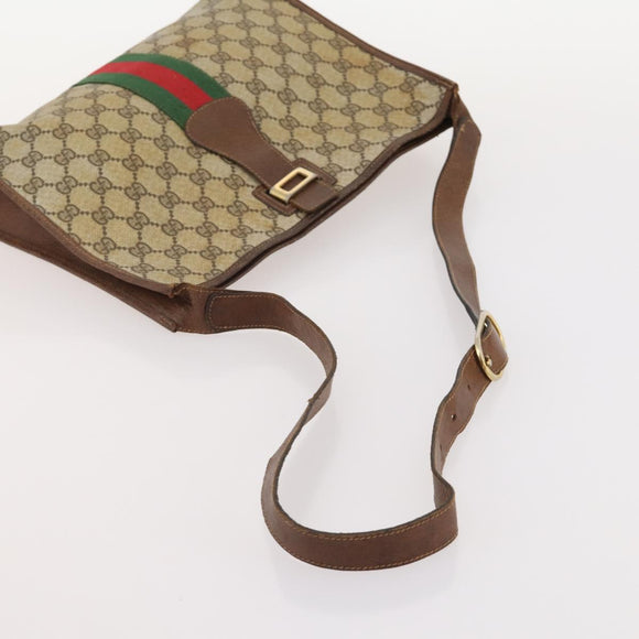 GUCCI GG Supreme Micro GG Supreme Web Sherry Line Bag PVC 4 Set Auth 177931