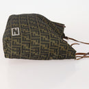 FENDI Zucca Canvas Tote Bag 2 Set Brown Black Auth 177932-4