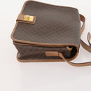 CELINE Macadam Canvas Shoulder Bag PVC Leather 3 Set Brown Auth 177933-11