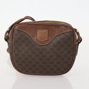 CELINE Macadam Canvas Shoulder Bag PVC Leather 3 Set Brown Auth 177933-16