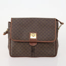 CELINE Macadam Canvas Shoulder Bag PVC Leather 3 Set Brown Auth 177933-2