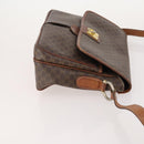 CELINE Macadam Canvas Shoulder Bag PVC Leather 3 Set Brown Auth 177933-4