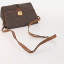 CELINE Macadam Canvas Shoulder Bag PVC Leather 3 Set Brown Auth 177933-5