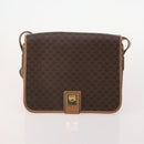 CELINE Macadam Canvas Shoulder Bag PVC Leather 3 Set Brown Auth 177933-9