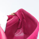 CHANEL Matelasse 25 Chain Shoulder Bag Cotton Purple Gold CC Auth 177962-19