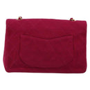 CHANEL Matelasse 25 Chain Shoulder Bag Cotton Purple Gold CC Auth 177962-3