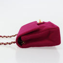CHANEL Matelasse 25 Chain Shoulder Bag Cotton Purple Gold CC Auth 177962-5