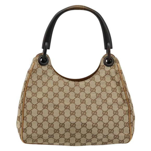 GUCCI GG Canvas Hand Bag Beige 106495 Auth 177964A