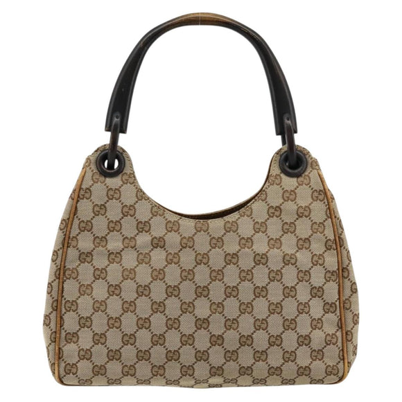 GUCCI GG Canvas Hand Bag Beige 106495 Auth 177964A