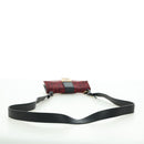 FENDI Zucca Canvas Baguette Slim Shoulder Bag Red Gold Auth 177965A-7