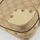 GUCCI GG Canvas Shoulder Bag Beige Gold Auth 177967A-16