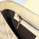 GUCCI GG Canvas Shoulder Bag Beige Gold Auth 177967A-21