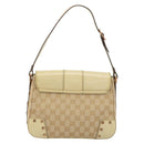 GUCCI GG Canvas Shoulder Bag Beige Gold Auth 177967A-2