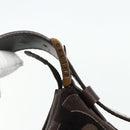 CELINE Shoulder Bag Velor Brown Auth 177970A-9