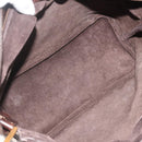 CELINE Shoulder Bag Velor Brown Auth 177970A-11