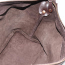 CELINE Shoulder Bag Velor Brown Auth 177970A-19