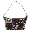 CELINE Shoulder Bag Velor Brown Auth 177970A-13