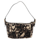 CELINE Shoulder Bag Velor Brown Auth 177970A-2