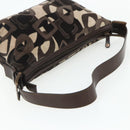 CELINE Shoulder Bag Velor Brown Auth 177970A-7