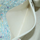 CHANEL Chain Hand Bag Tweed Light Blue Silver CC Auth 177972SV-22