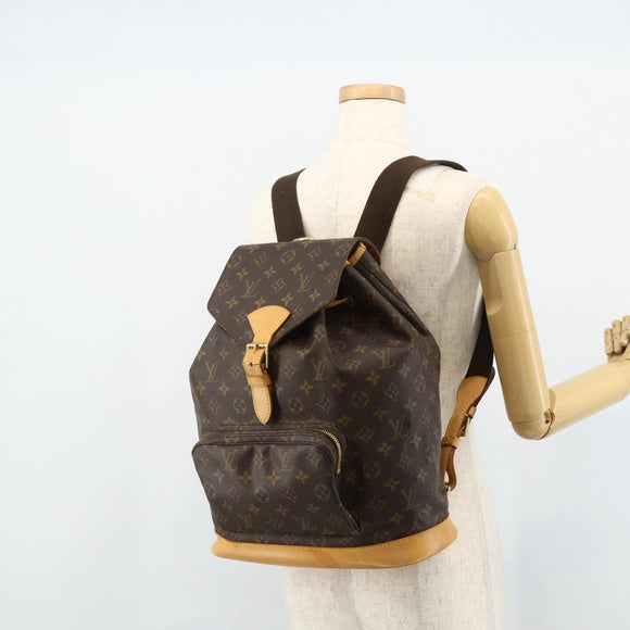 LOUIS VUITTON Monogram Montsouris GM Backpack M51135 LV Auth 177973