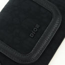 Christian Dior Trotter Canvas Neck Pouch Black Silver Auth 177974M-8