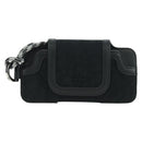 Christian Dior Trotter Canvas Neck Pouch Black Silver Auth 177974M-13