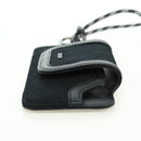 Christian Dior Trotter Canvas Nektasje Zwart Zilver Auth 177974M-3