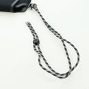 Christian Dior Trotter Canvas Neck Pouch Black Silver Auth 177974M-6