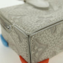 LOUIS VUITTON Taurillon Clemence Climbing Pouch Gray MP3383 LV Auth 177975M-16