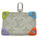 LOUIS VUITTON Taurillon Clemence Climbing Pouch Gray MP3383 LV Auth 177975M-13
