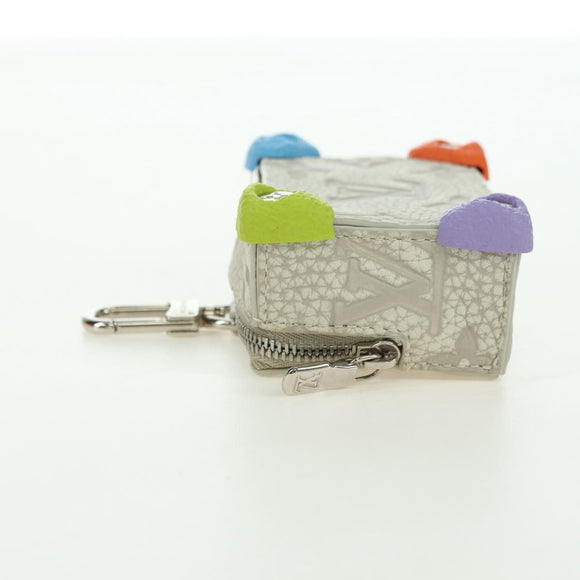 LOUIS VUITTON Taurillon Clemence Climbing Pouch Gray MP3383 LV Auth 177975M